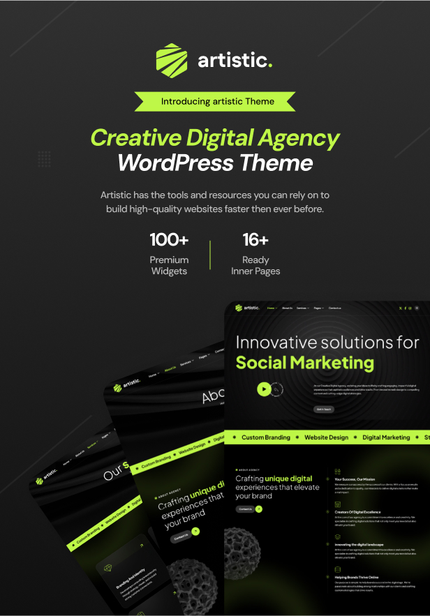 Artistic - Creative Digital Agency WordPress Theme - 4