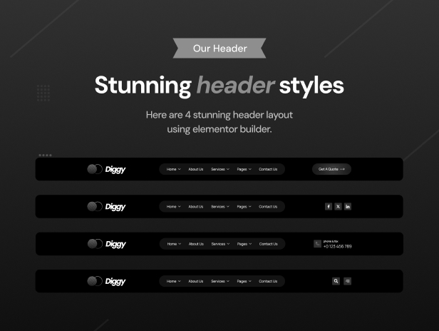 Diggy - Creative Agency & Portfolio WordPress Theme - 8