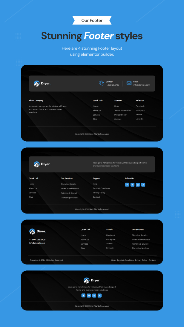 Diyer - Handyman and Repaire Service WordPress Theme - 9