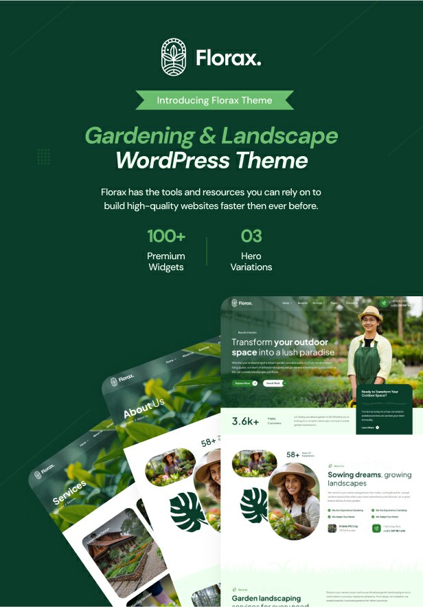 Florax - Gardening and Landscape WordPress Theme - 4