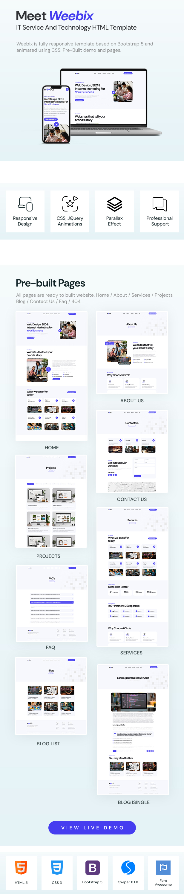 Weebix - IT Service And Technology HTML Template - 2