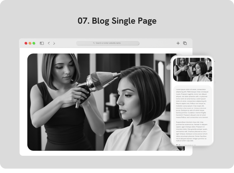 Glimy - Barbershop and Hair Salon HTML Template - 7