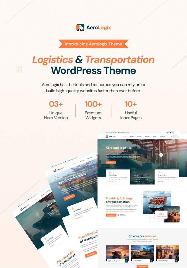 AeroLogix - Logistics & Transportation WordPress Theme - 4