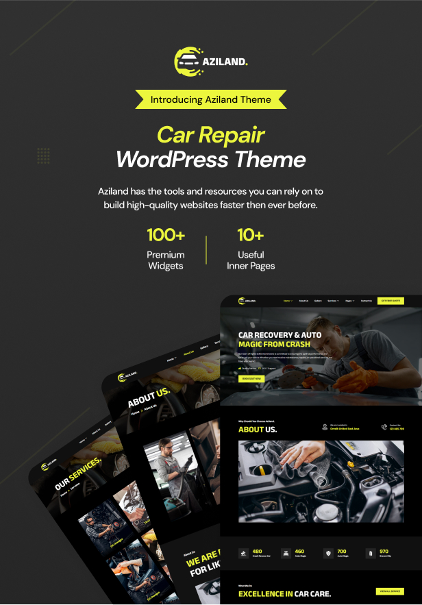 Aziland - Car Repair WordPress Themes - 3