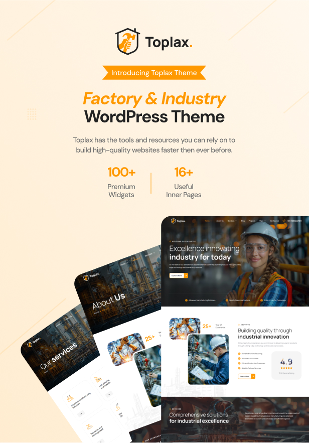 Toplax - Factory & Industry WordPress Theme - 4